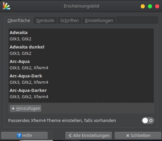 erscheinungsbild oberflache