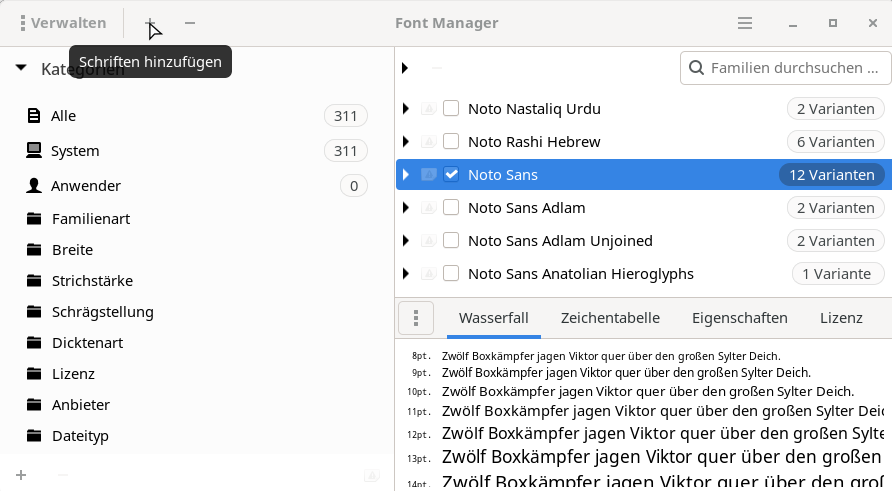 font manager